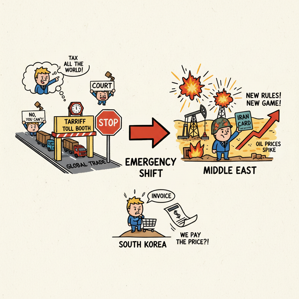 관세가 막히자 트럼프는 왜 이란 카드를 꺼냈나