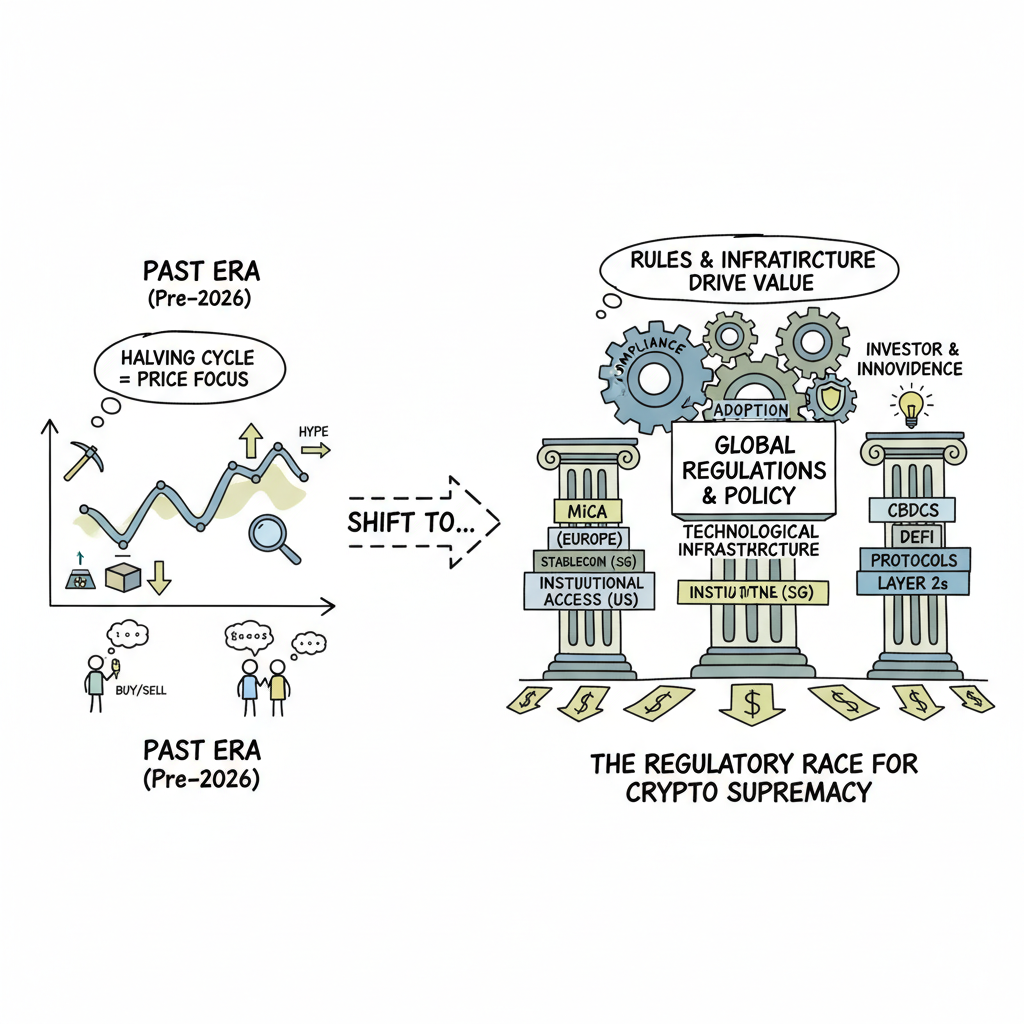 2026년 크립토 제도 전쟁: 가격의 시대가 아니라 규칙의 시대다