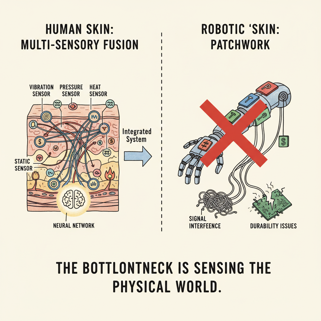 휴머노이드의 결정적 한계는 뇌가 아니라 피부다