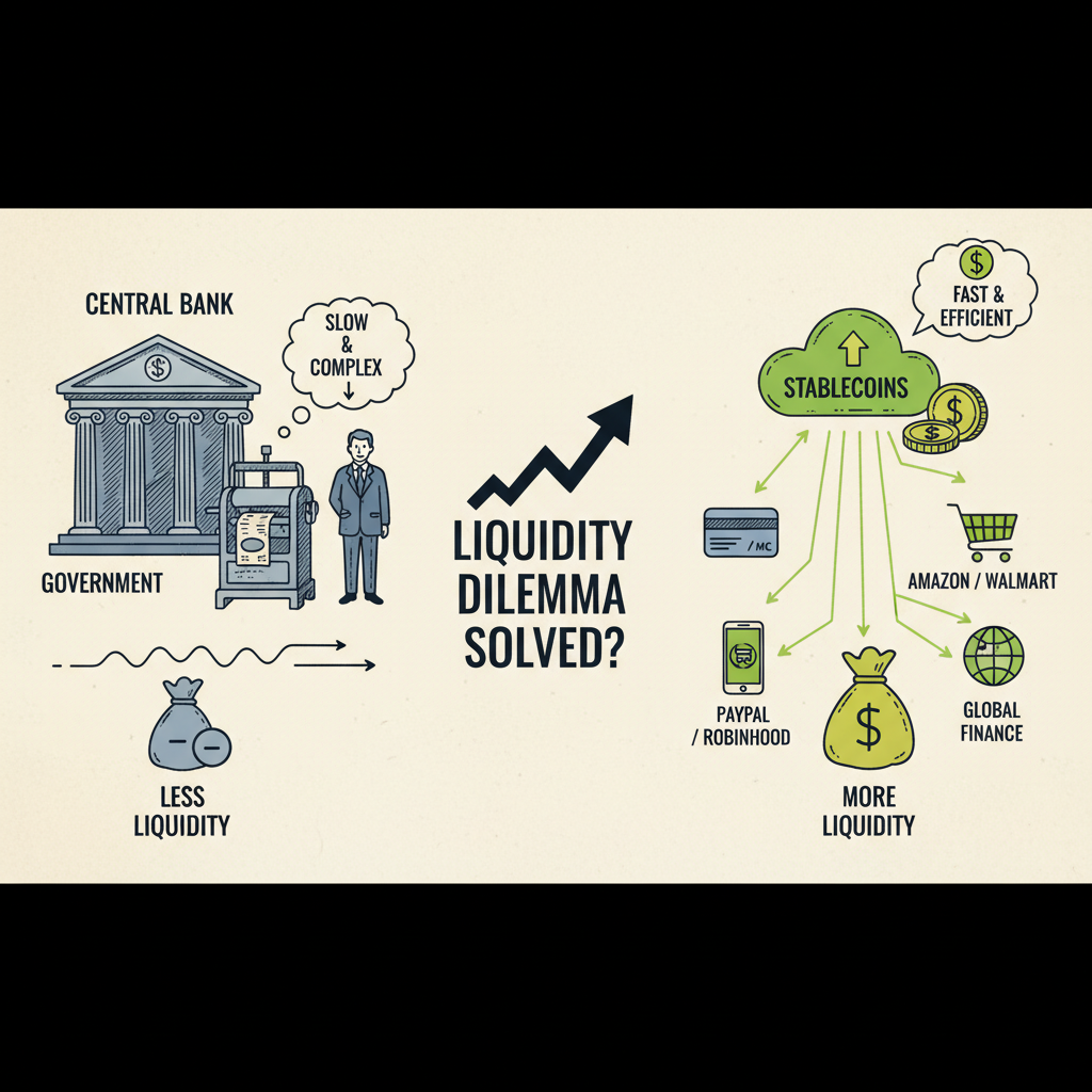 워시 시대의 유동성 딜레마: 스테이블코인 vs 토큰화