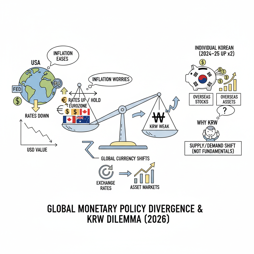 통화 대분기 시대, 엇갈린 금리정책과 원화의 딜레마