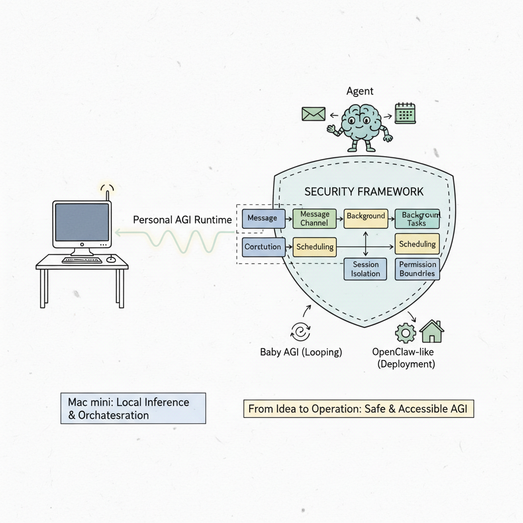 개인 AGI의 현실판은 왜 Mac mini에서 시작해 보안에서 승부가 나는가: OpenClaw와 Baby AGI 이후의 구조