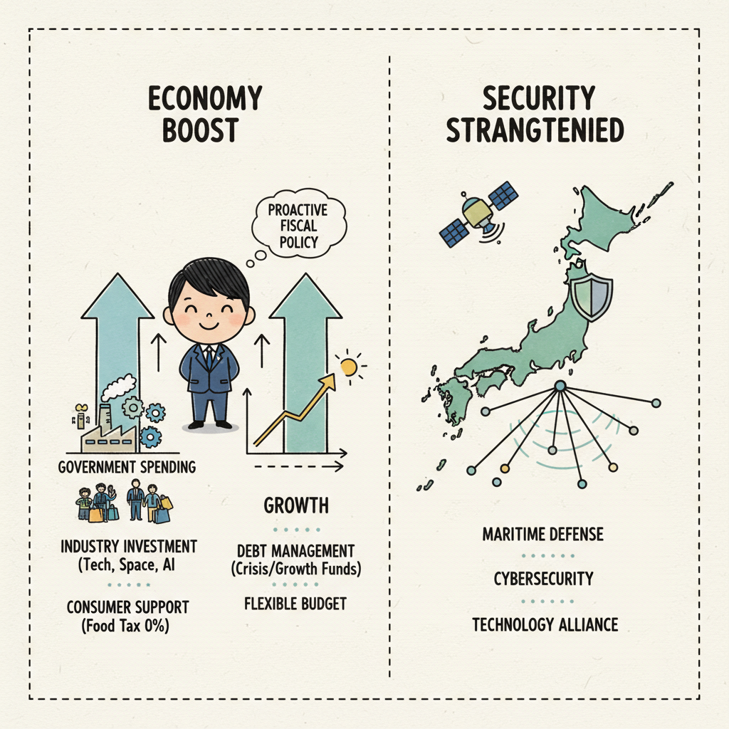 다카이치 총리의 새 국정 방향: 경제 선회와 안보 강화