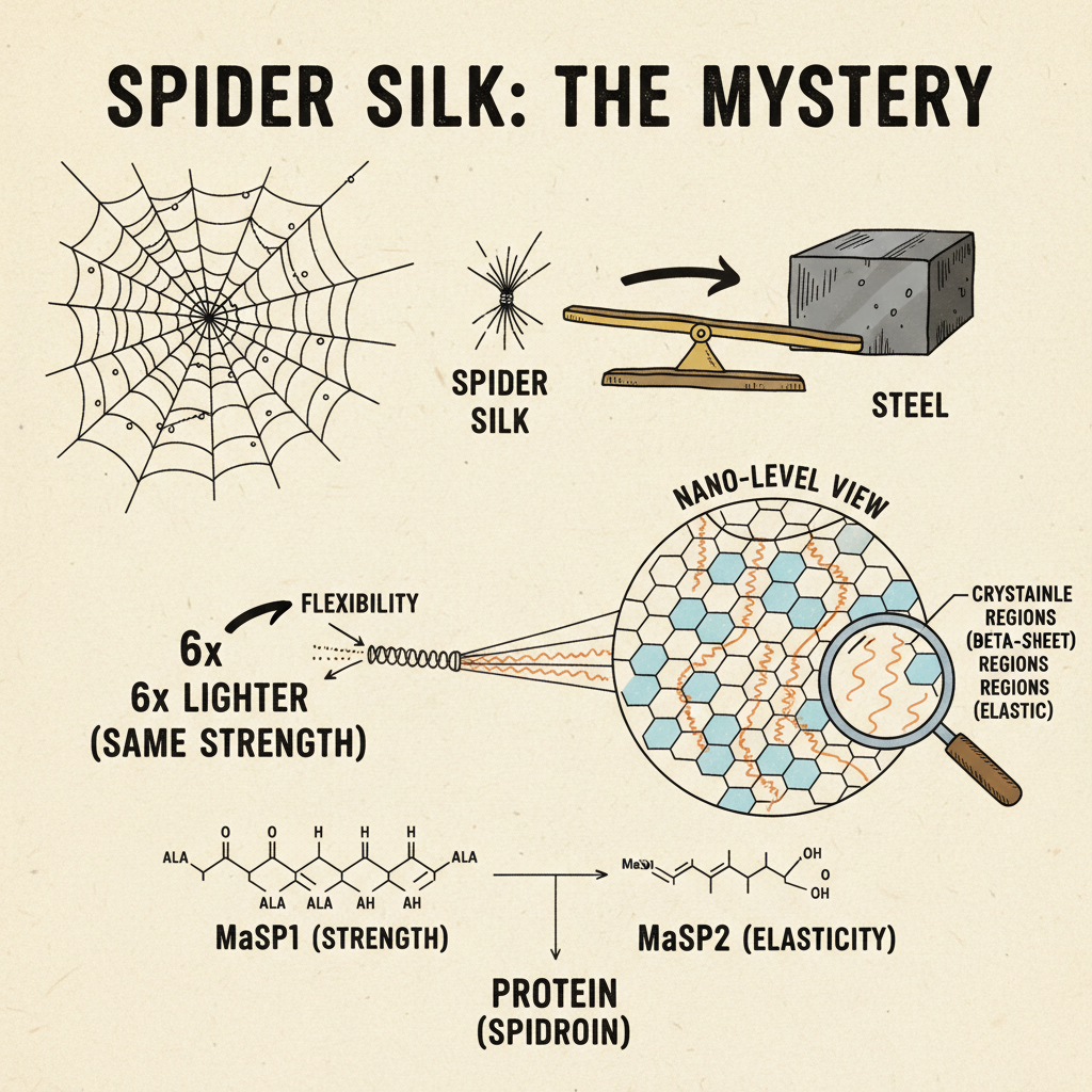 거미줄의 신비: 강철보다 센 섬유를 꿈꾸다