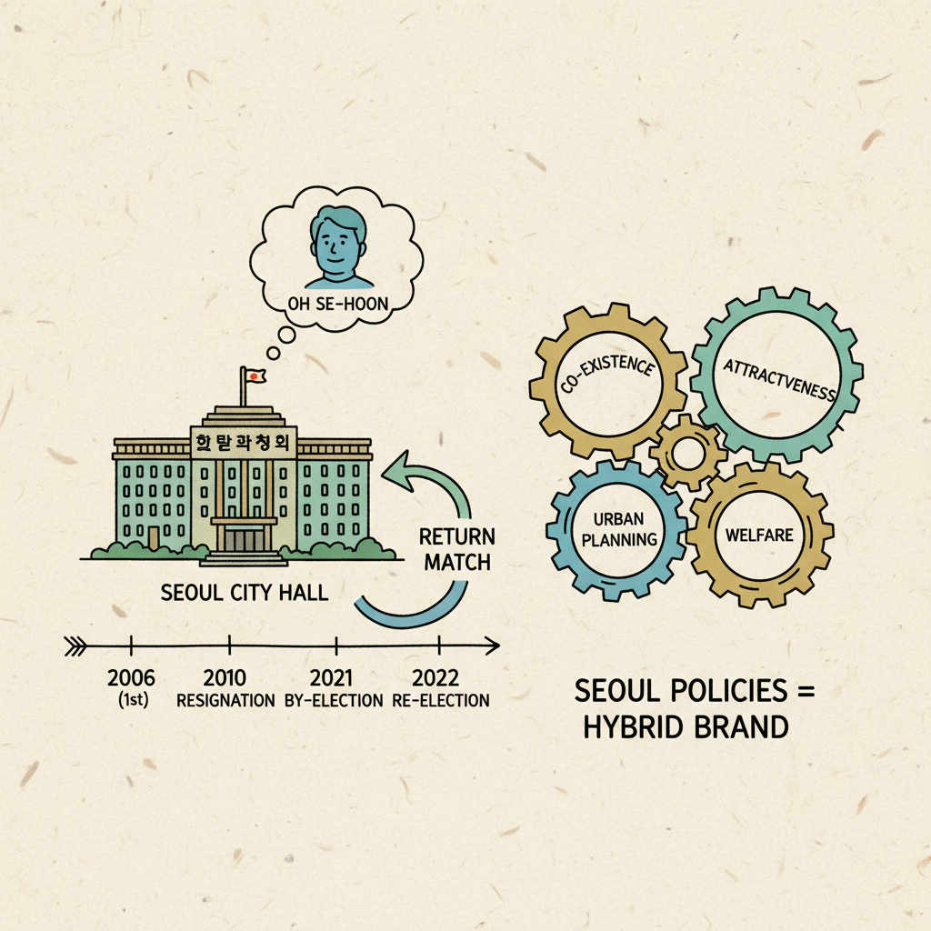 오세훈이 서울시장에 다시 올라타는 이유는 ‘권력’보다 ‘실험실’에 가깝다